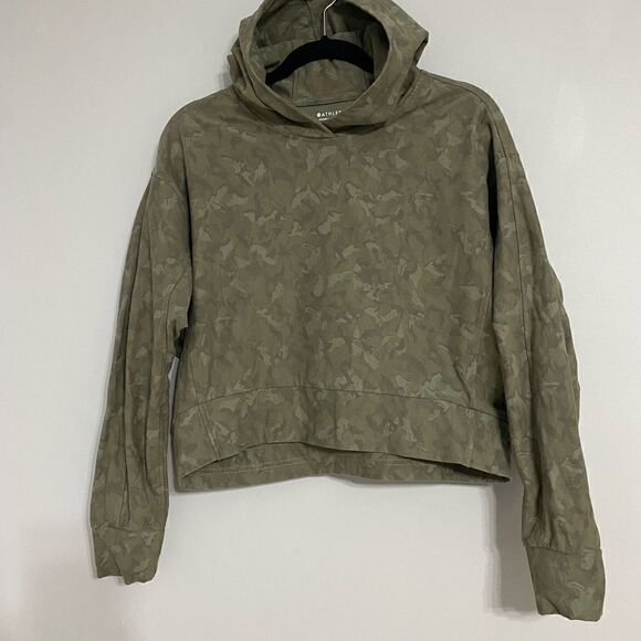 Athleta Farallon Camo Cropped Hoodie Women Size M - Picture 3 of 10
